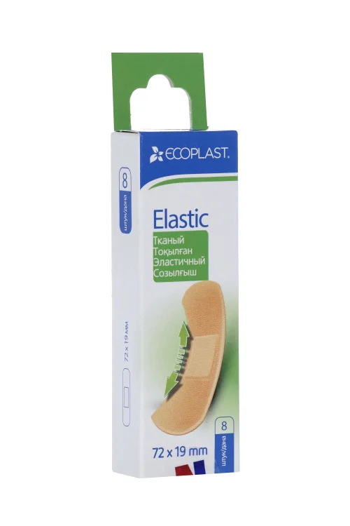 Набор Экопласт пластырь Elastic ткан 72×19 мм 8 шт