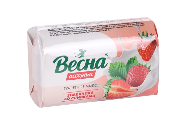 Мыло Весна Ассорти земляника со сливками 90 гр