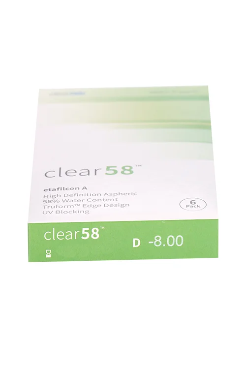 Линзы Clearlab Clear58 контактные R 8,3 (диоптрия -8,0) 6 шт