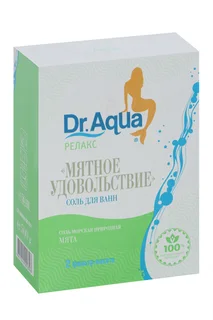 Соль для ванн Dr Aqua Релакс морская Мятное удовольствие мята 250 гр 2 шт фильтр-пакет