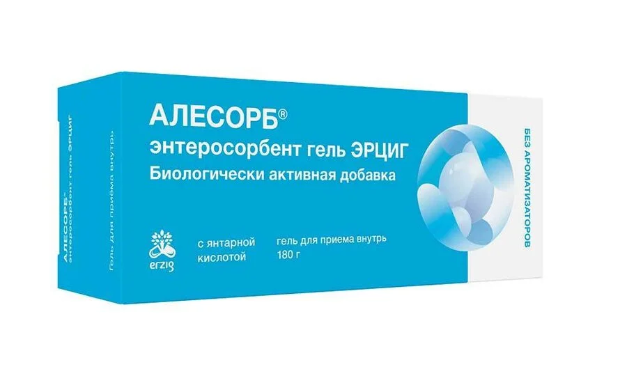 Алесорб энтеросорбент гель для приема внутрь без аромата туба 180г