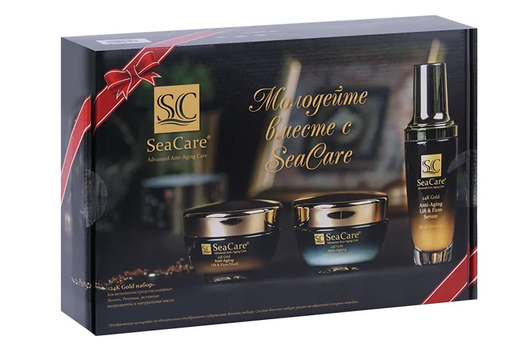 Набор SeaCare 24K Gold №4 для жен сывор / крем / маска с реноваж / золотом / масла