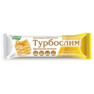 Турбослим Батончик Для Похудения 50 гр Ванильное Печенье