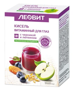 Кисель Леовит Витаминный для глаз с черникой и лютеином, 18 г, 5 шт
