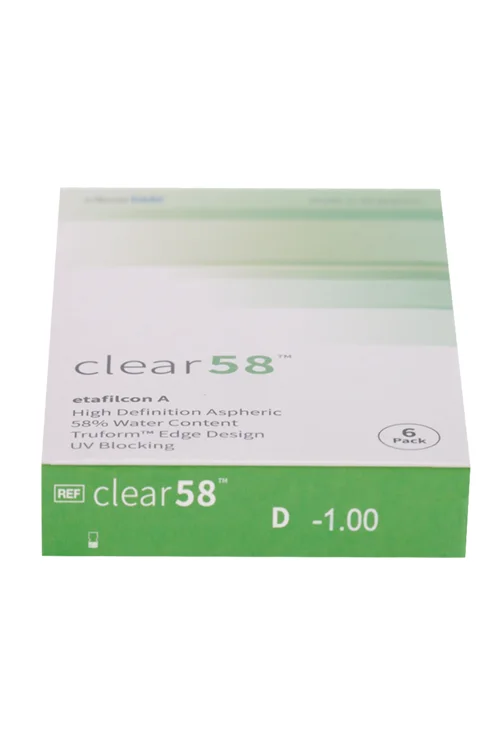 Линзы Clearlab Clear58 контактные R 8,7 (диоптрия -1,0) 6 шт
