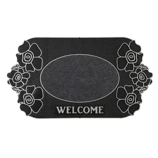 Коврик придверный Доляна Welcome цветы 40×70 см цвет Микс