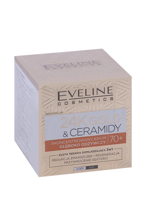 Крем Eveline 24K Gold & Ceramides концентр глубоко питат день / ночь 70+ 50 мл