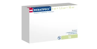 Эквапресс 5 мг+ 1,5 мг+10 мг 28 шт капсулы с модифицированным высвобождением