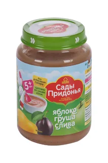 Пюре Сады Придонья ябл / груша / слива (с 5 мес) 170 гр
