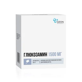 Глюкозамин порошок для приготовления раствора для приема внутрь 1500 мг 20 шт