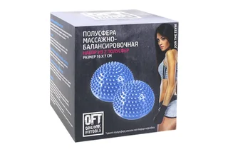 Массажная полусфера Original FitTools балансировочная красный 2 шт