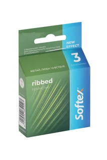 Презервативы Softex Ribbed ребристые 3 шт