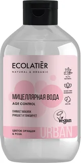 Мицеллярная вода для снятия макияжа цветок орхидеи & роза 400 мл Ecolatier