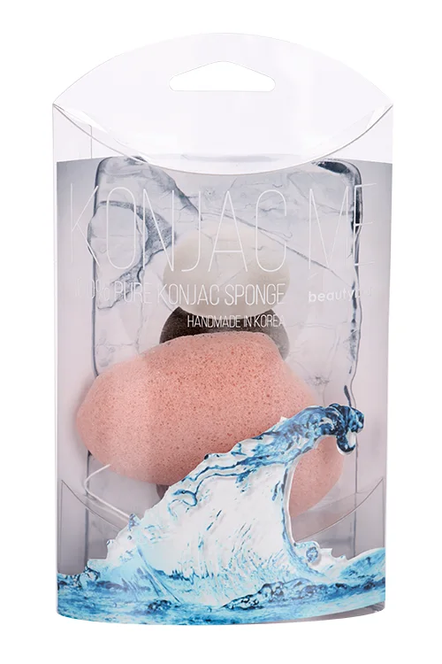 Спонж Konjac ME beautybar конжаковый с розовой глиной для всех типов кожи