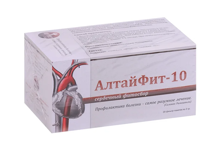 Фитосбор АлтайФит-10 сердечный, 2 г, 20 шт, фильтр-пакет