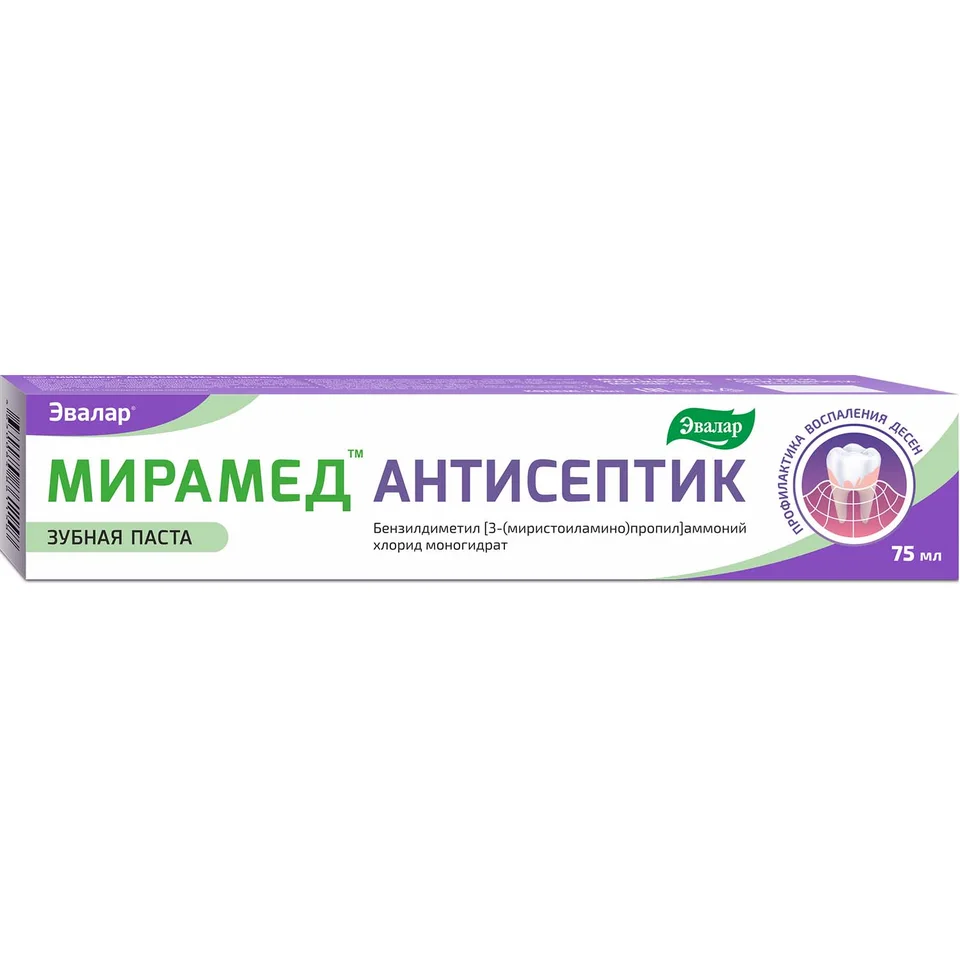 Мирамед Антисептик паста зубная туба 75 мл