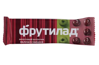 Батончик Фрутилад фруктовый яблочный с вишней 30 гр