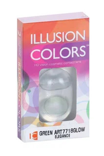 Линзы Illusion colors el grey Glow контактные -0,00/14,0/8,6/2 шт
