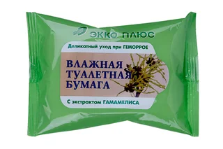 Туалетная бумага Экко Плюс влажная с экстрактом гамамелиса 20 шт