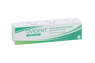Крем Ovident для фиксации зубных протезов нейтральный вкус 40 гр
