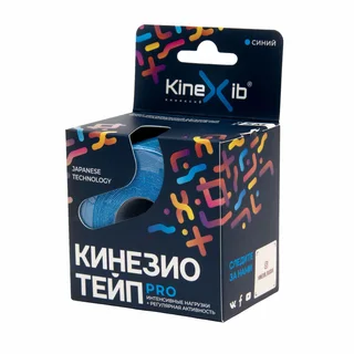 Кинексиб про кинезио-тейп бинт 5 см × 5 м синий