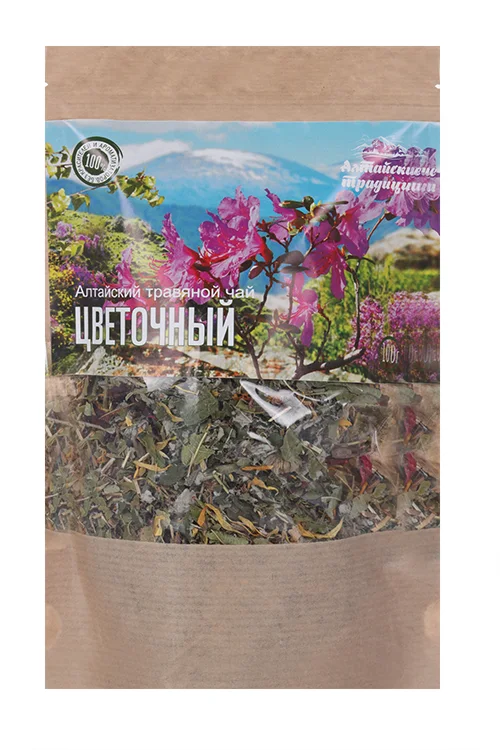 Чай травяной Фито энергия Цветочный 100 гр крафт-пакет
