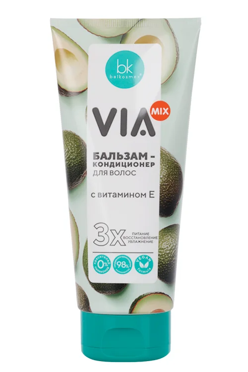 Бальзам-кондиционер Belkosmex VIA mix с витамином E 180 гр