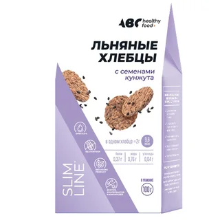 АВС хэлси фуд хлебцы льняные с семенами кунжута 100 гр
