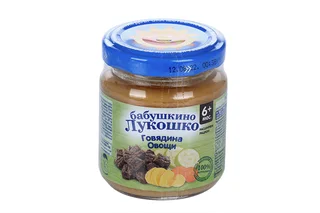 Пюре Бабушкино Лукошко Рагу овощное с говядиной 100 гр