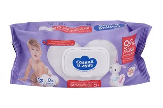 Салфетки Солнце и луна Eco влажн витаминные big-pack детские (с 0 лет) 120 шт