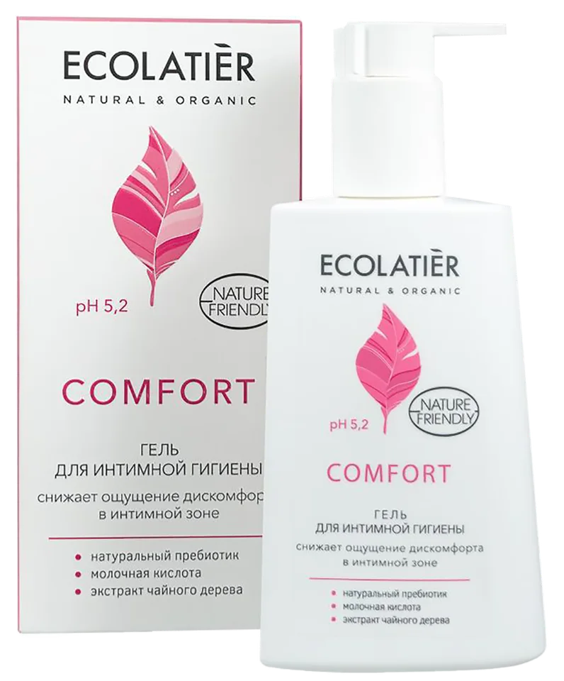 Гель для интимной гигиены Comfort с молочной кислотой и пробиотиком 250 мл Ecolatier
