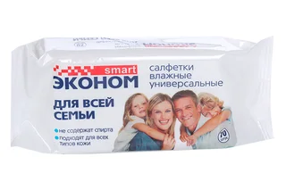 Влажные салфетки «Эконом Smart» для всей семьи 70 шт