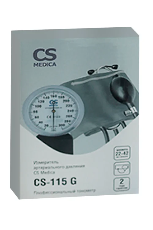 Тонометр мех CS Меdica CS-115G встроенный фонендоскоп манжета 22-42 см