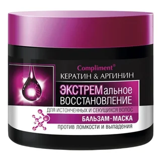 Бальзам-маска Кератин и Аргинин Экстримальное восстановление 300 мл Compliment