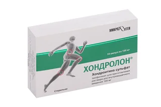 Хондролон 100 мг 10 шт лиофилизованный порошок для приготовления раствора для инъекций