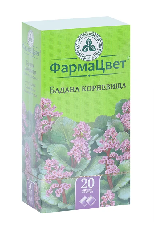 Бадана корневища корневища 1.5 г 20 шт