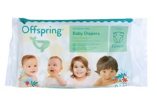 Подгузники Offspring Тревел пак NB (2-4 кг) 3 шт три расцветки