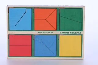 Материал дидактический Нескучные игры Сложи квадрат 1 уровень