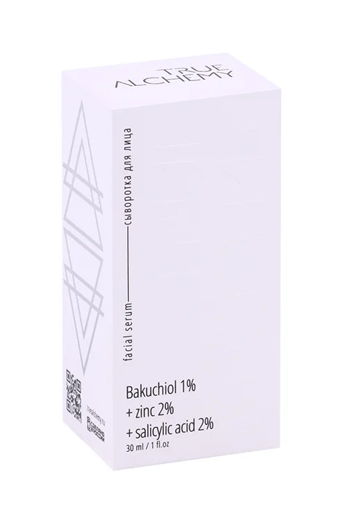 Сыворотка True Alchemy Facial Bakuchiol 1%+Zinc 2%+Salicylic Acid 2% для лица 30 мл