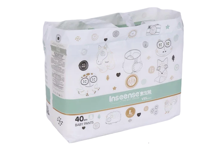 Трусики-подгузники Inseense V5S L (9-14 кг) 40 шт салат