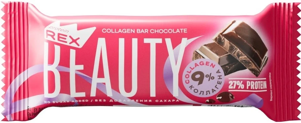 Батончик Protein Rex Beauty с высоким содержанием белка шоколадный, 40 г