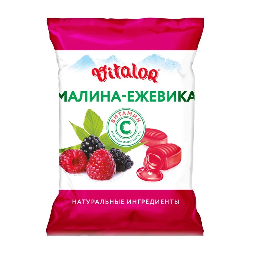 Виталор карамель леденцовая малина / ежевика+вит. С 60г