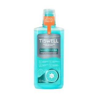 Ополаскиватель Tiswell реминерализ с наногидроксиапатитом для полости рта для всей семьи, 500 мл