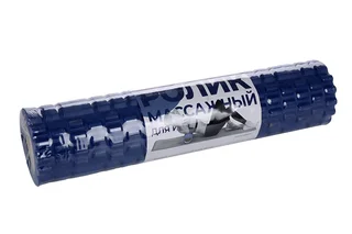 Ролик Indigo PVC I№187 массажный для йоги 61×14 см синий