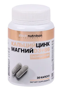 Комплекс кальций / цинк / магний/Д3/В6 aTech nutrition 30 шт капсулы