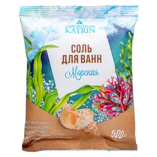 Соль для ванн Катрин в пакете морская 500 гр
