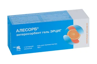 Алесорб 180 гр гель для приема внутрь со вкусом апельсина