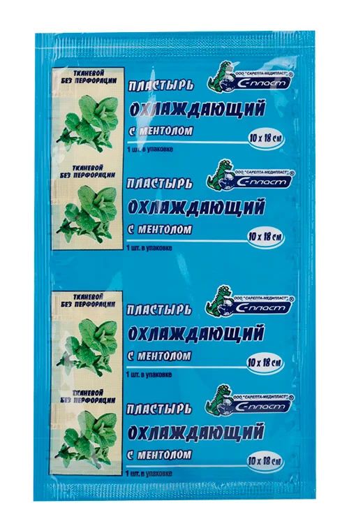 Пластырь С-Пласт охлаждающий с ментолом для тела 10×18 см