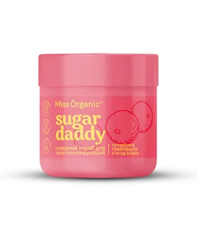 Скраб Miss Organic Sugar Daddy сахарный тонизирующий для тела, 140 мл