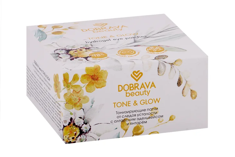 Патчи Dobrava beauty Tone&Glow тонизирующие гидрогелевые 60 шт